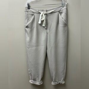 Wilfred Allant Cropped Ribbon‎ Waist Tie Crepe Pants